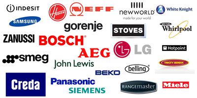 all makes and models of domestic appliance repaired in the Coggeshall area